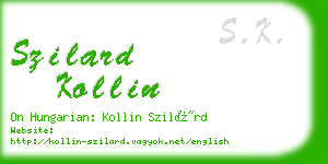 szilard kollin business card